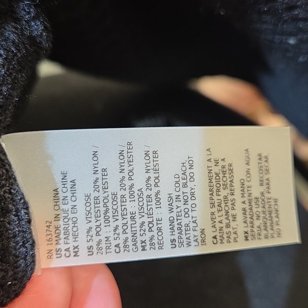 Nwt XL Sioni black sweater with Stone And Removable Collar - Picture 13 of 15